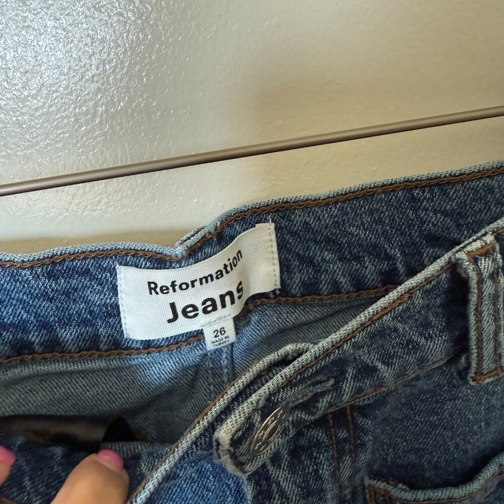Reformation Alyssa High Rise Wide Leg Denim Jeans 26​ - Picture 5 of 7